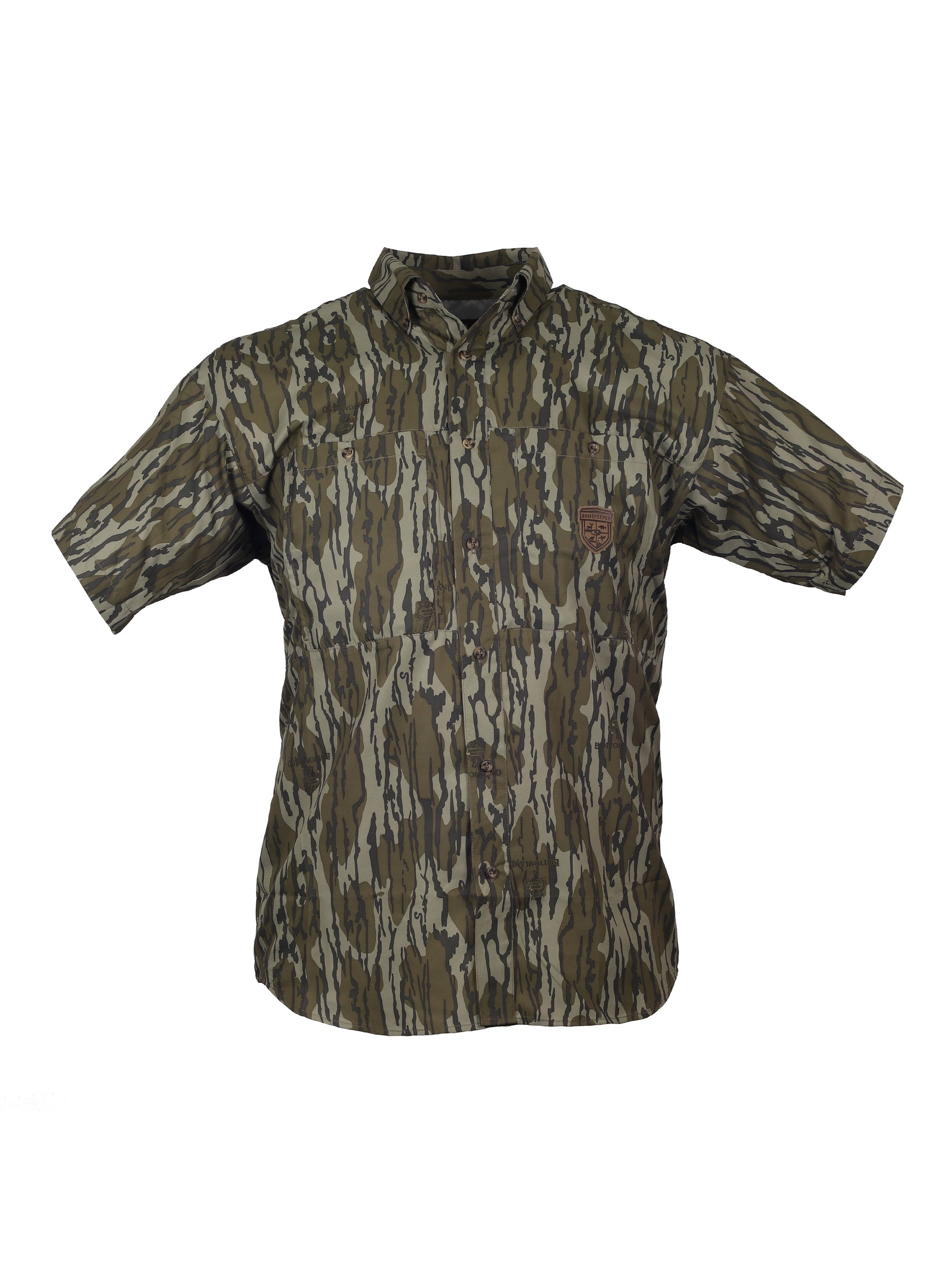 NTN Short Sleeve Button Down Shirt - 113721BTD - Mossy Oak Original Bottomland Camo